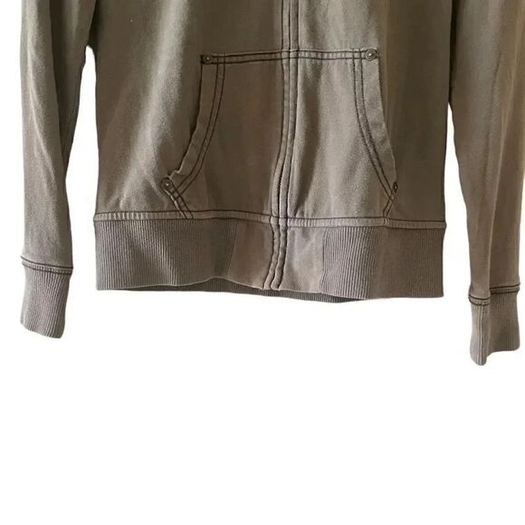 Life is Good/ Good Vibes Olive Long Sleeves Cotton Unisex Hoodie Sweatshirt S - Picture 7 of 14